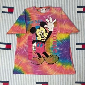Vintage Disney Mickey Mouse tie dye tee shirt